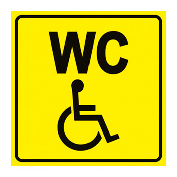Тактильная пиктограмма «Туалет для инвалидов на кресле-коляске», ДС56